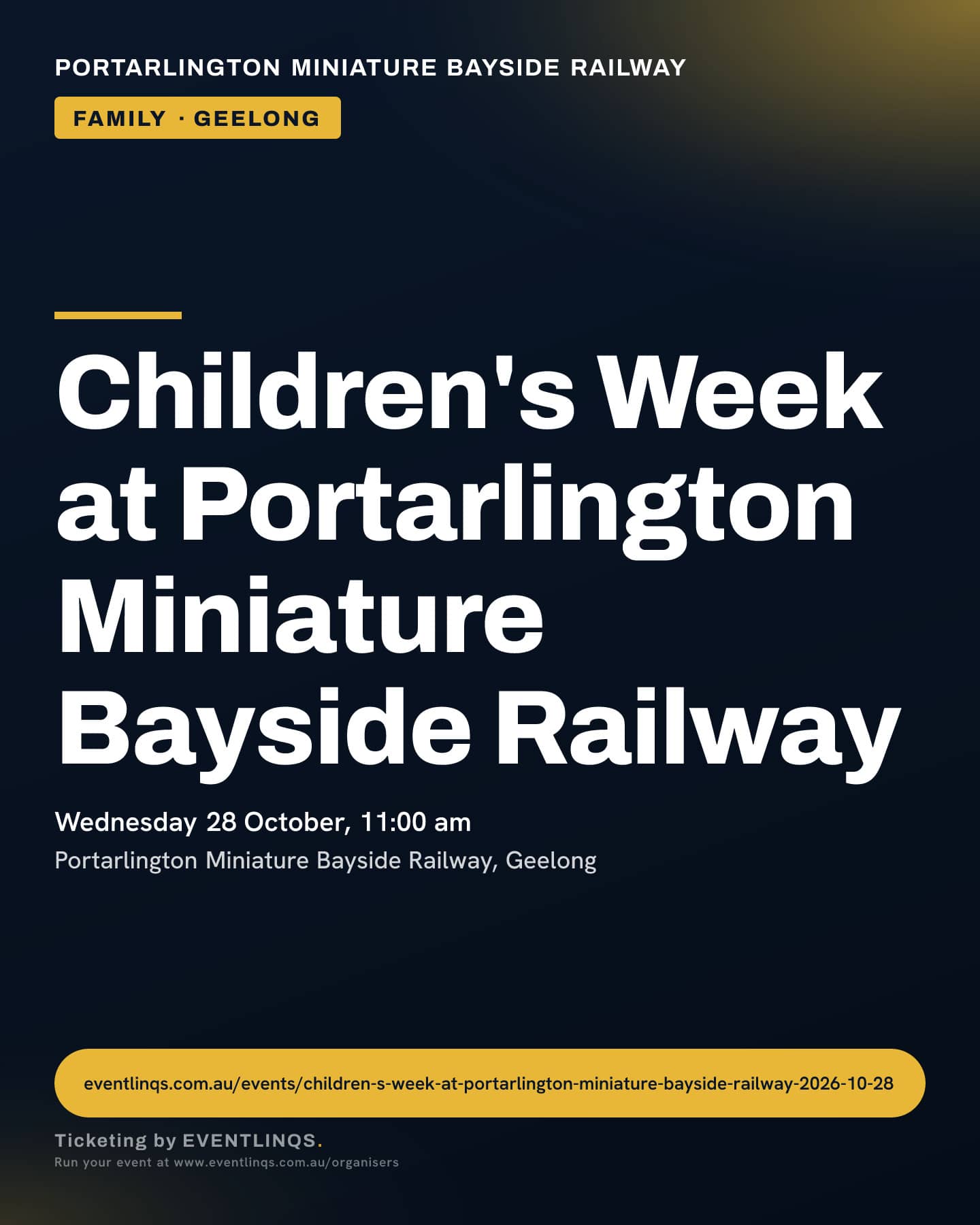 Children's Week at Portarlington Miniature Bayside Railway