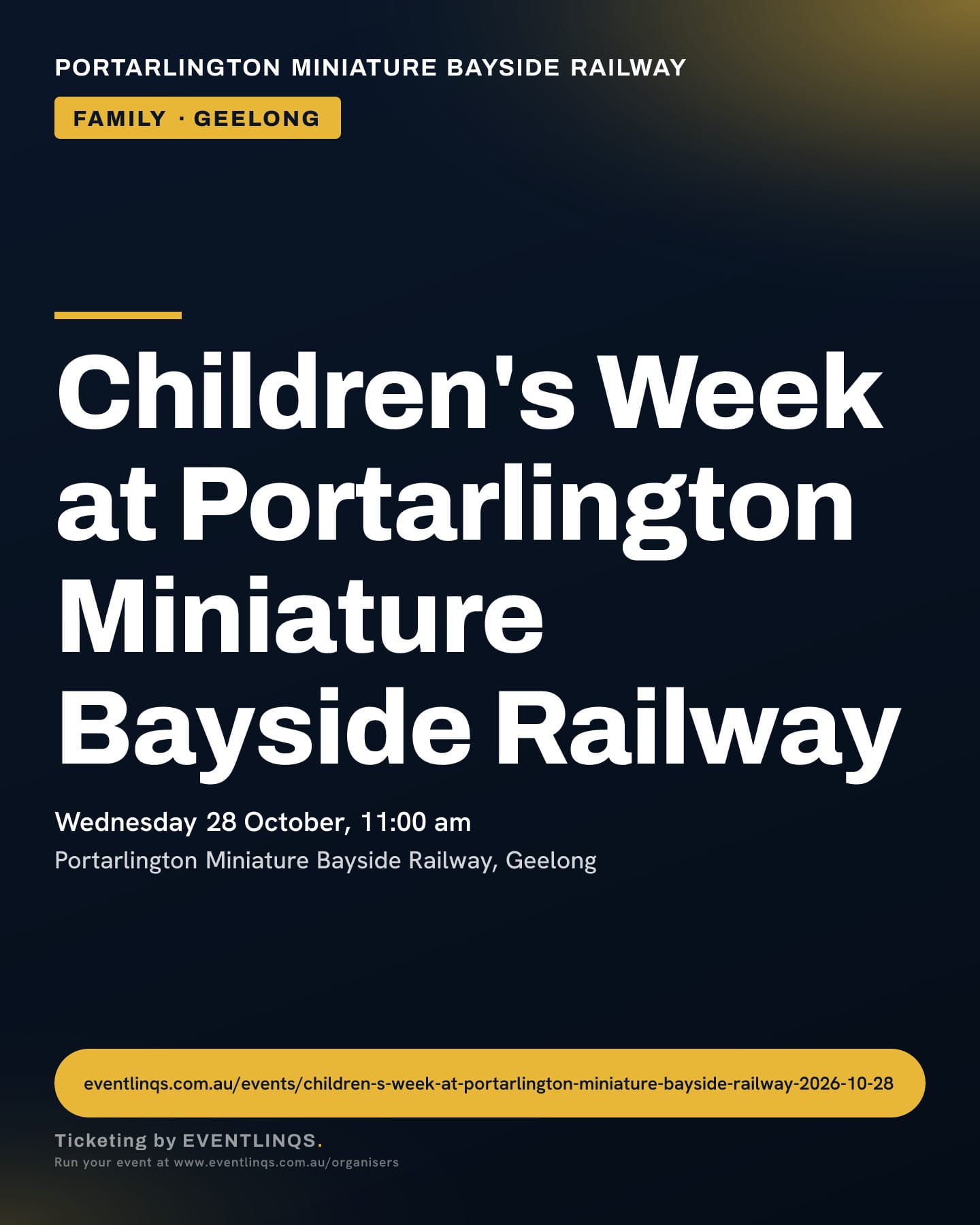 Children's Week at Portarlington Miniature Bayside Railway