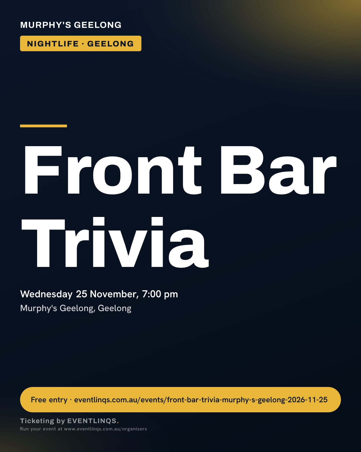 Front Bar Trivia