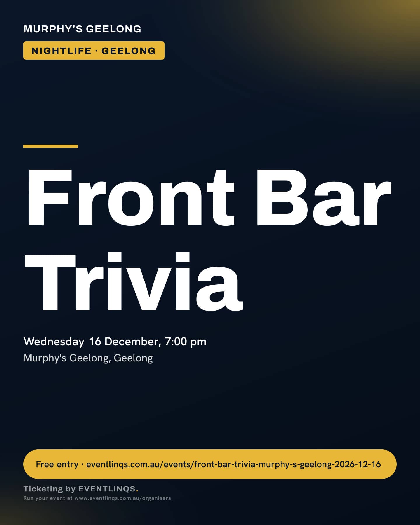 Front Bar Trivia