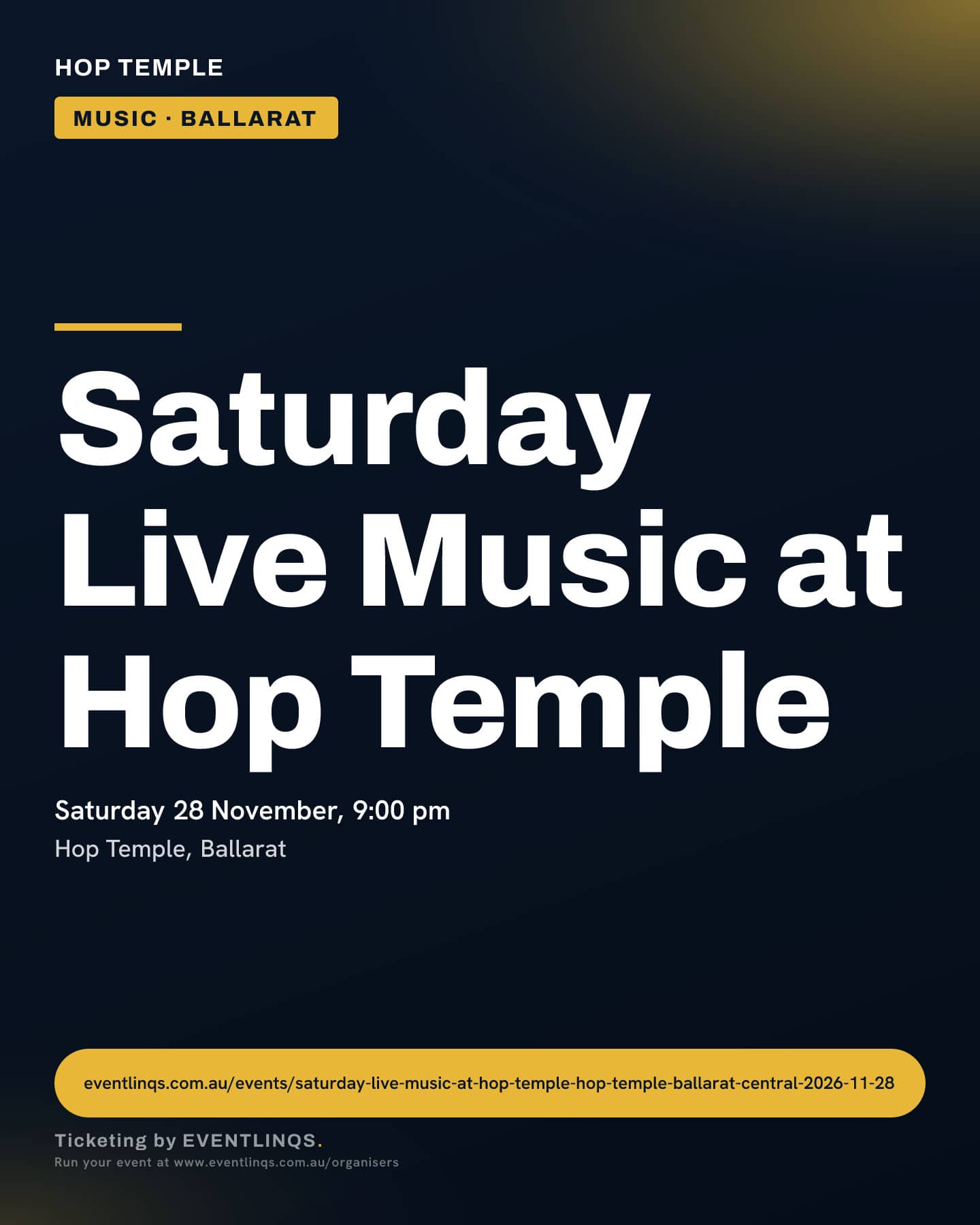 Saturday Live Music at Hop Temple